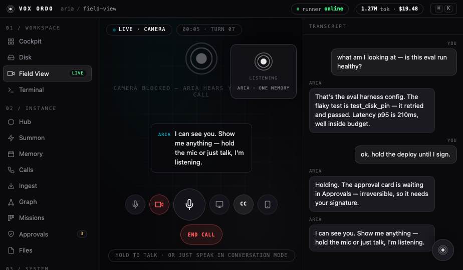 Phone Calls — call your AI hands-free